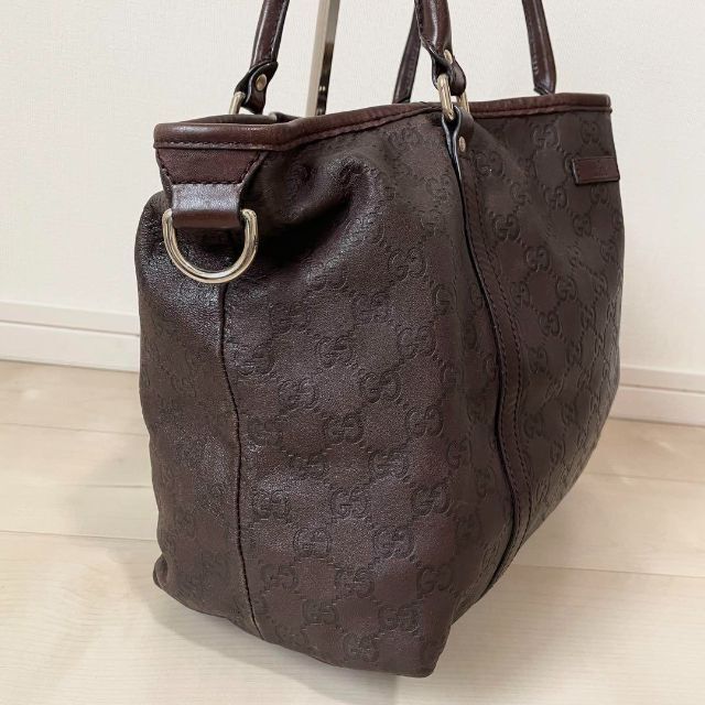 好評超特価 ✨美品✨ トートバッグ 腕かけ レザー ブラウン A4可 グッチ