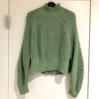 エイチアンドエム(H&M)の【ろん様】H&M チャンキーニット　グリーン(ニット/セーター)