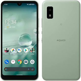 アクオス(AQUOS)のSHARP AQUOS wish2 A204SH オリーブグリーン 中古本体(スマートフォン本体)