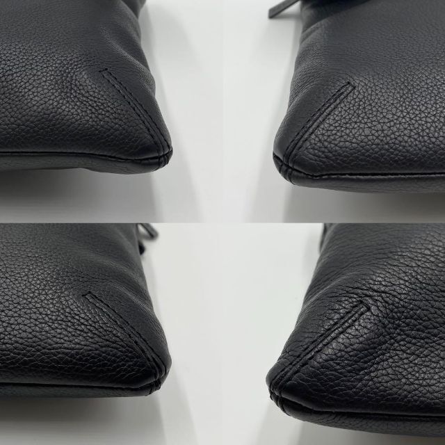 ✨美品✨ ロエベ ロゴ型押し レザー ブラック フラップ ワンショルダーバッグ 6
