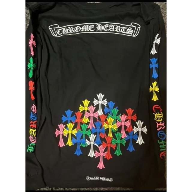 大人の上質 Chrome セメタリークロス クロムハーツ マルチカラー ロンT Hearts Tシャツ+カットソー(七分+長袖) 