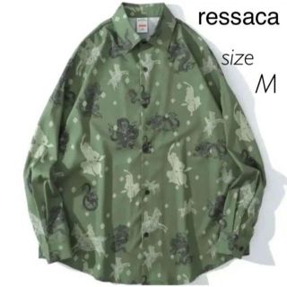 ressaca  レサーカ　長袖シャツ　レギュラーカラー　龍　馬　古着(シャツ)