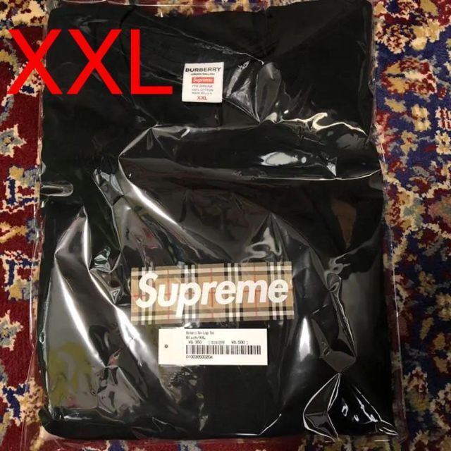 完璧 Supreme - Supreme Burberry Box Logo Tee Black XXL Tシャツ+