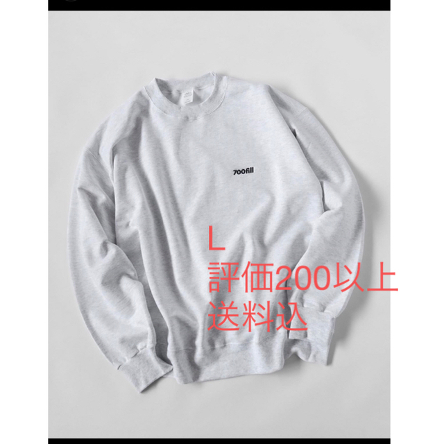 700FILL Payment Logo Crewneck Grey L メンズ スウェット 在庫のみ