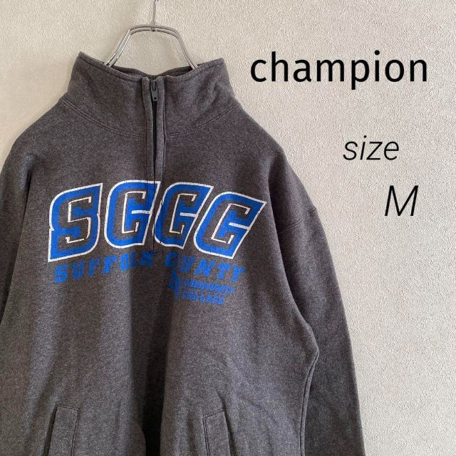 champion  チャンピオン　ハーフジップフリース　トレーナー　ワンポイント