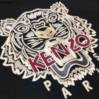 即完売 KENZO ケンゾー  パーカー 虎 タイガー ビックロゴ 刺繍 XL