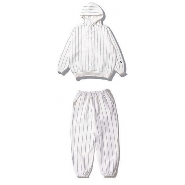 KEBOZ セットアップ  STRIPED SWEAT PANTS White