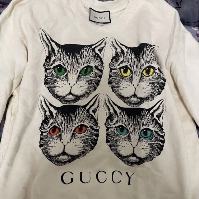 最高の品質の Gucci - グッチ 猫 トレーナー トレーナー+スウェット