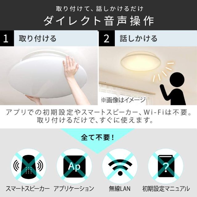 アイリスオーヤマ シーリングライト 音声操作 LED ~6畳 調光 (日本照明