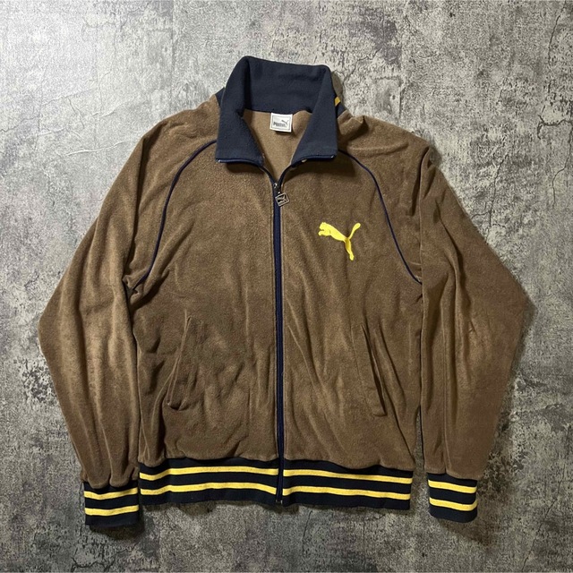 【PUMA】希少 90s vintage トラックジャケット 茶色 一点物 古着