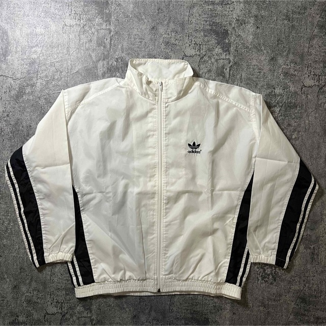 【adidas】希少 80s ナイロンジャケット 黒白 古着 vintage | フリマアプリ ラクマ