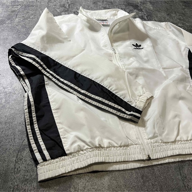 adidas - 【adidas】希少 80s ナイロンジャケット 黒白 古着 vintageの