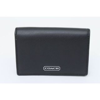 コーチ(COACH)のコーチ カードケース 名刺入れ レザー ロゴ シンプル ブランド 黒 メンズ ブラック COACH(名刺入れ/定期入れ)