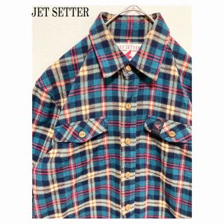 お値下げ‼︎JET SETTER ワークシャツ　ヴィンテージ　古着　メンズ　M (シャツ)