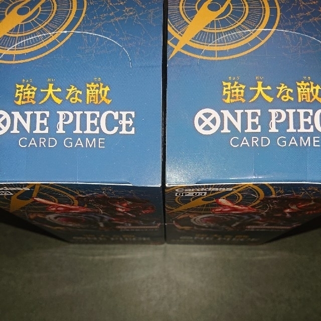 ONE PIECE(ワンピース)のワンピース 強大な敵 2box 新品 未開封 テープ付き ONE PIECE エンタメ/ホビーのトレーディングカード(Box/デッキ/パック)の商品写真