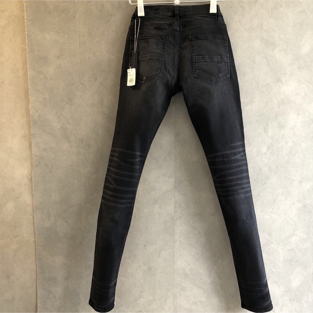 AMIRI アミリリペア加工スキニーデニムパンツ ブラック 28 | lea