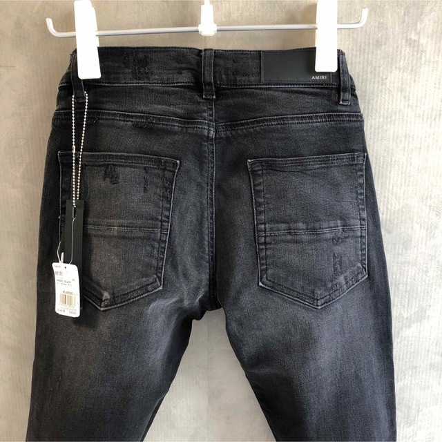 AMIRI - AMIRI アミリリペア加工スキニーデニムパンツ ブラック 29の