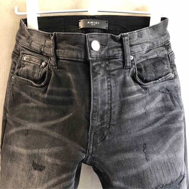 2022新作 Pre Autumn AMIRI アミリリペア加工スキニーデニムパンツ