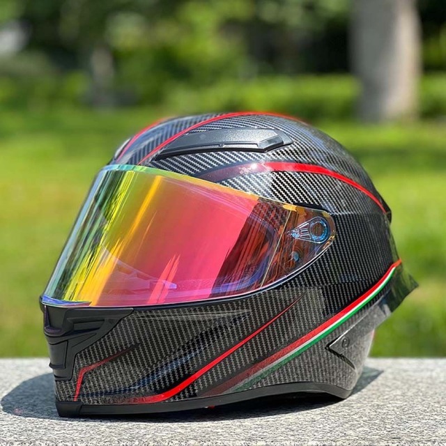 赤ライン バイクヘルメット 高品質フルフェイスミラーシールド 赤ライン バイクヘルメット 高品質フルフェイスミラーシールド