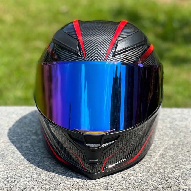 赤ライン バイクヘルメット 高品質フルフェイスミラーシールド 赤ライン バイクヘルメット 高品質フルフェイスミラーシールド
