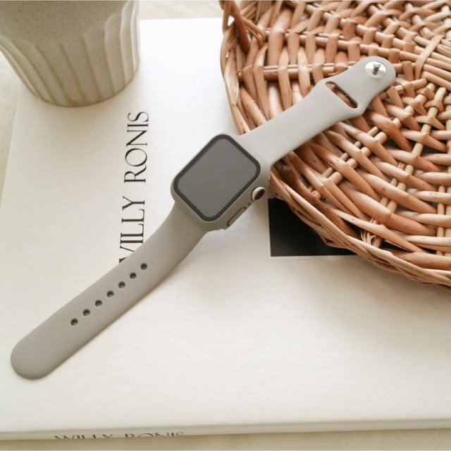 Apple Watch(アップルウォッチ)のSALE★グレー アップルウォッチ Apple watch バンド カバー メンズの時計(ラバーベルト)の商品写真