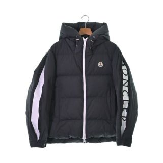 モンクレール(MONCLER)のMONCLER モンクレール ダウンジャケット/ダウンベスト 2(M位) 黒x白 【古着】【中古】(ダウンジャケット)