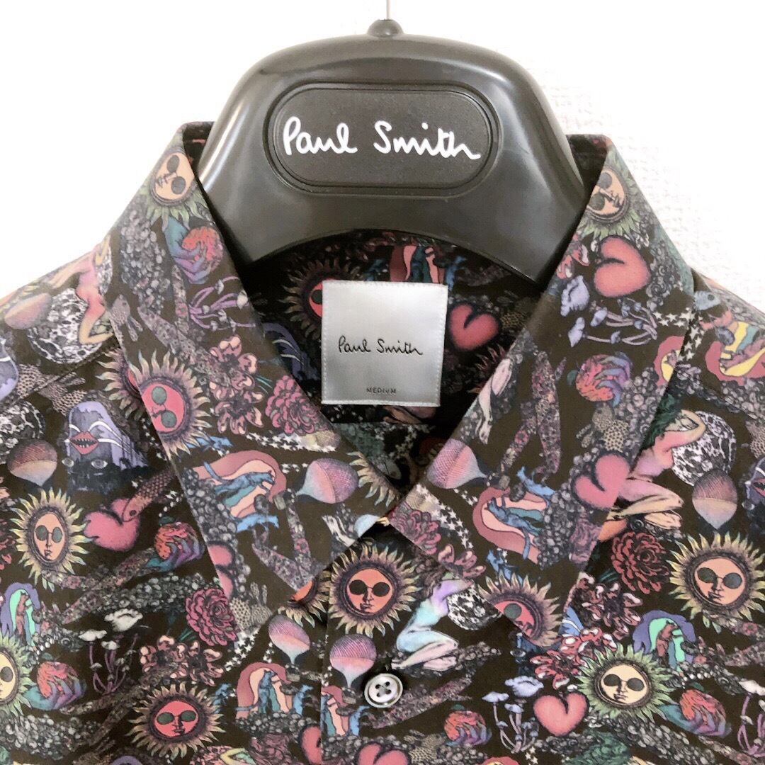 極美品✨Paul Smith ポールスミス シャツ 長袖 ペイズリー柄 金ボタン