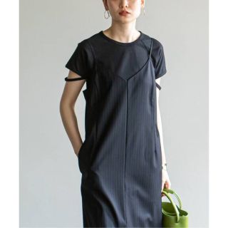 完売☆新品タグ付NOBLE マーブルストーンプリントワンピース