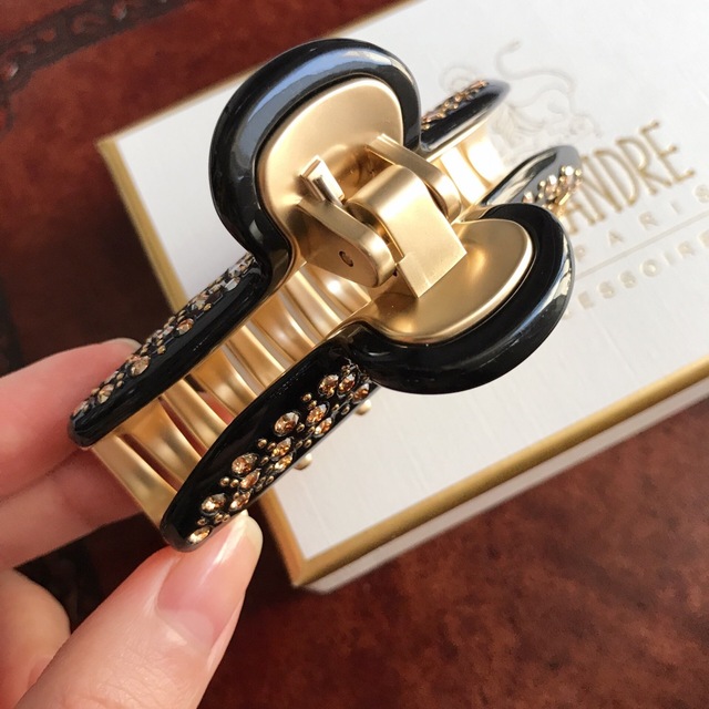 新品 ALEXANDRE DE PARIS ヘアクリップ Mサイズ ブラック 黒