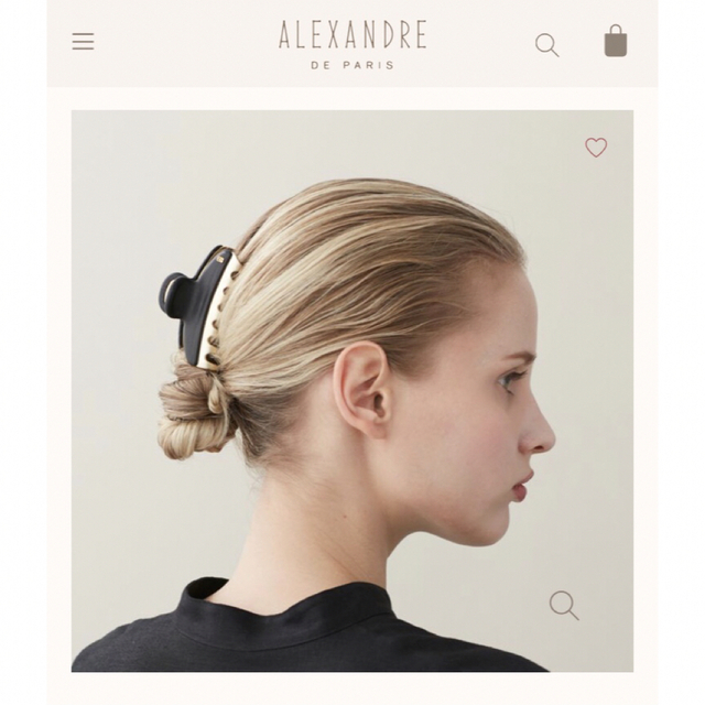 新品　ALEXANDRE DE PARIS ヘアクリップ Mサイズ　ブラック　黒 3