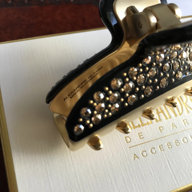 新品 ALEXANDRE DE PARIS ヘアクリップ Mサイズ ブラック 黒