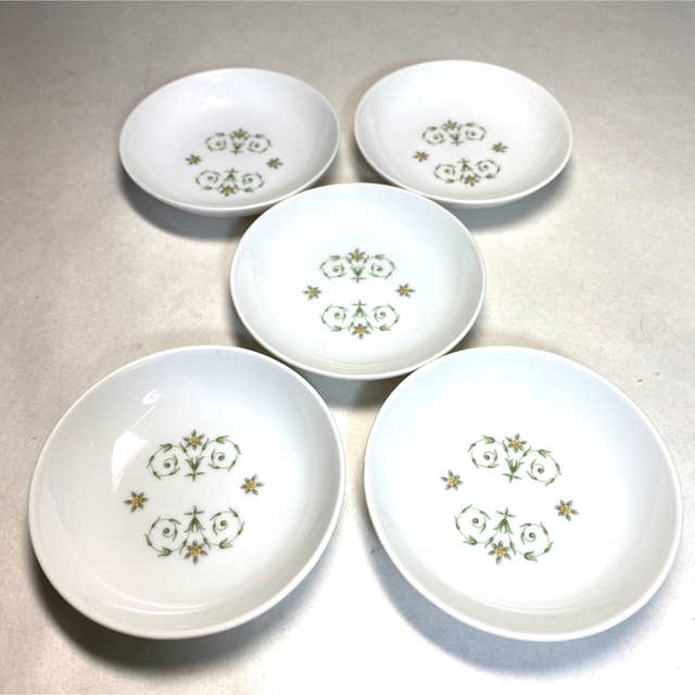 Noritake - G-41ノリタケgloria豆小皿5枚 未使用長期保管品 北欧
