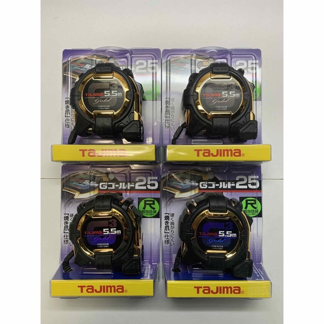 タジマ Tajima スケール 尺相当目盛付 G3GL25-55SBL×4個 - 工具