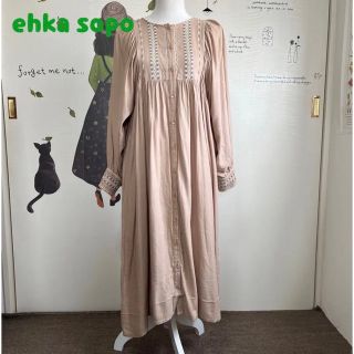 エヘカソポ(ehka sopo)の∇39  エヘカソポ ベージュ 刺繍ワンピ(ロングワンピース/マキシワンピース)