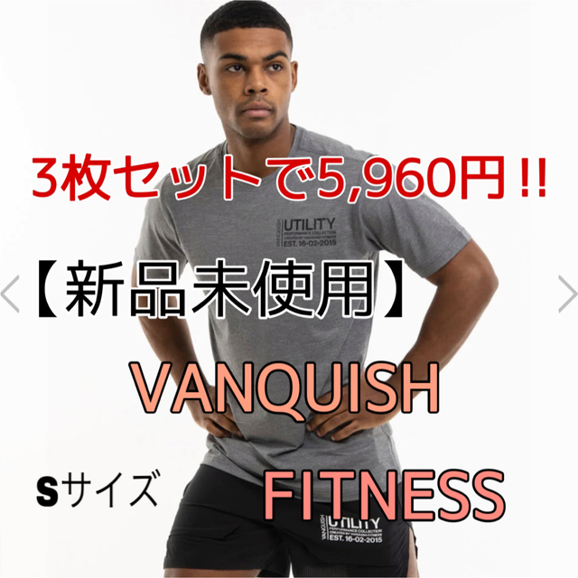 激安【新品未使用】3枚セット！VANQUISH FITNESS TシャツSサイズ