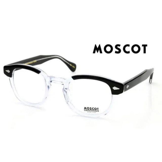 モスコット MOSCOT 44 ブラック クリア レムトッシュ 眼鏡 メガネ-