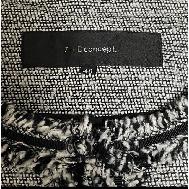 7-Idconcept.(セブンアイディコンセプト)の美品⭐️7-ID concept.＊ノーカラージャケット スカート＊セットアップ レディースのフォーマル/ドレス(スーツ)の商品写真