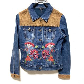 Desigual デニムジャケット ハワイアンフラワー　XS