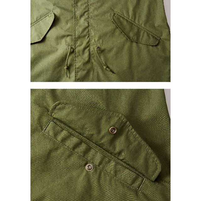 モッズコート モッズパーカー 無地 モッズ コート 薄手 着画あり L 緑 メンズのジャケット/アウター(モッズコート)の商品写真