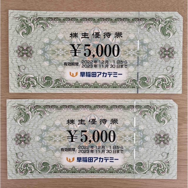 早稲田アカデミー 株主優待 10000円分を9200円ネコポスで安心