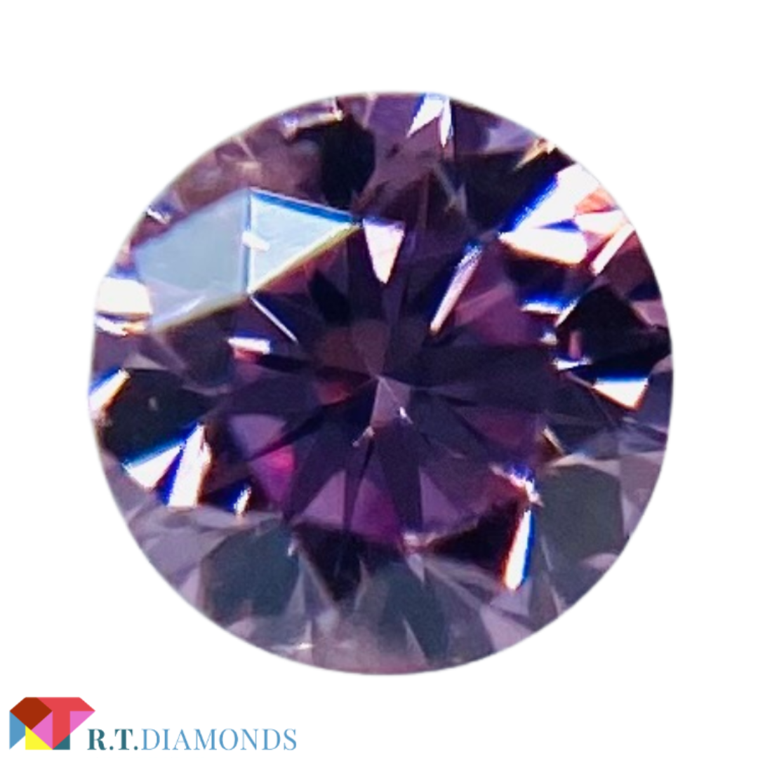 FANCY INTENSE PURPLISH PINK 0.037ct RDFAINTピース