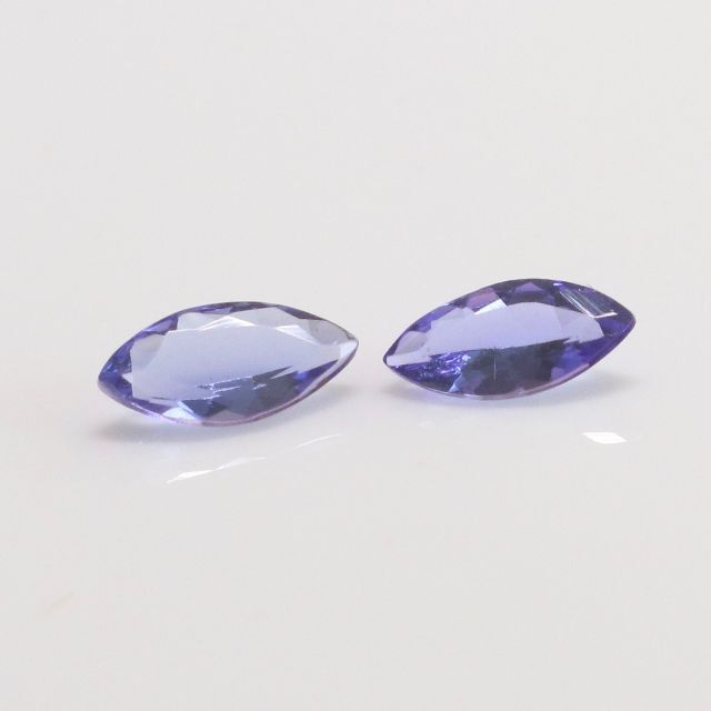 タンザナイトマーキスルース8x4mm 2ピース 0.98ct ヤメ