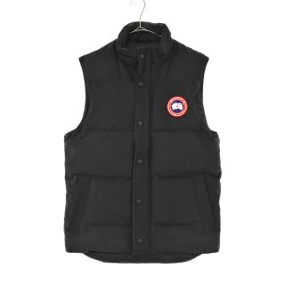 カナダグース(CANADA GOOSE)のCANADA GOOSE カナダグース 20AW GARSON VEST 4151M ギャルソンベスト ロゴワッペン付きダウンベスト ナイロンノースリーブダウンジャケット ブラック(ダウンベスト)