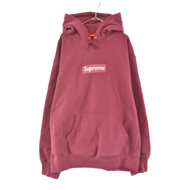 パーカーsupreme box logo hooded M PLUM プラム