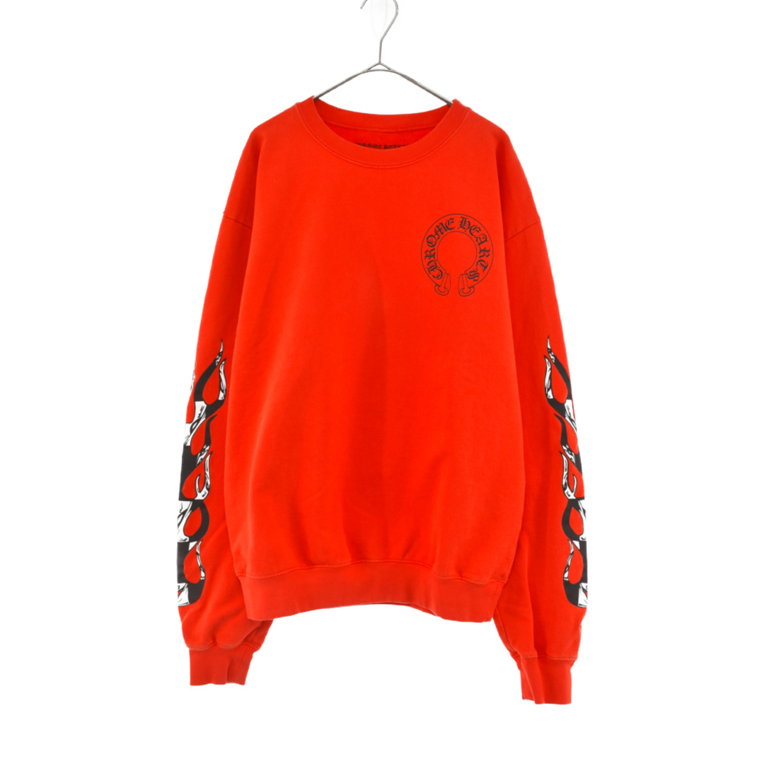 正規品 Crewneck× Ketchup PPO 19SS BOY MATTY × クロムハーツ HEARTS CHROME Hearts  Chrome マッティボーイ レッド バックプリントスウェットトレーナー スウェット