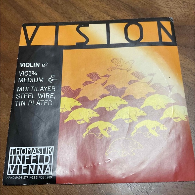 バイオリン3/4サイズ弦 VISION ヴィジョン E線 ボールエンド 楽器の弦楽器(ヴァイオリン)の商品写真