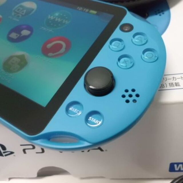 PlayStation Vita(プレイステーションヴィータ)のPSVITA PCH-2000 Aqua Blue エンタメ/ホビーのゲームソフト/ゲーム機本体(携帯用ゲーム機本体)の商品写真