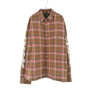 CHROME HEARTS CH FLANNEL クロムハーツ CHフランネル チェックシャツジャケット 中綿 クロスボールスナップボタン Yノット 袖CHクロスプリント レッド サイズL【230925】【新古品】【me04】