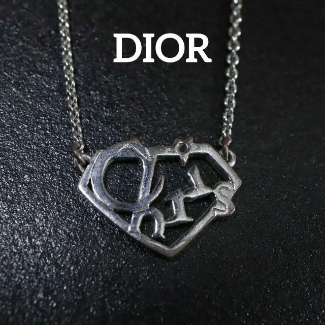 【匿名配送】DIOR ディオール ネックレス シルバー ロゴ ヴィンテージ