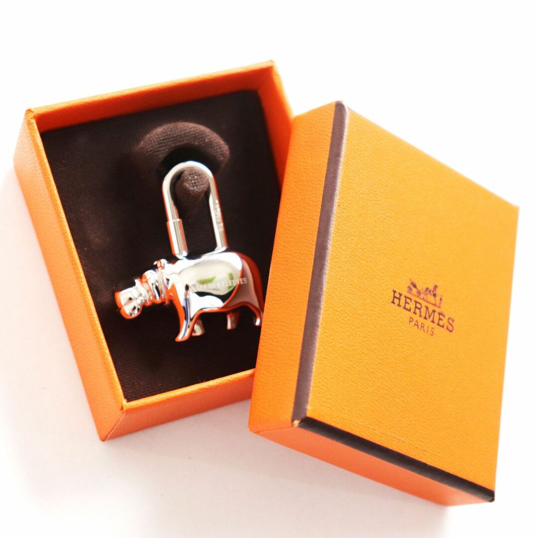 シルバー/レッド 【箱付】HERMES ヒポポタマス カデナ チャーム | www